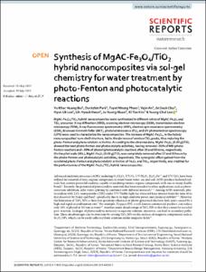 Synthesis of MgAC-Fe3O4/TiO2 hybrid nanocomposites via sol-gel chemistry for water treatment by photo-Fenton and photocatalytic reactions