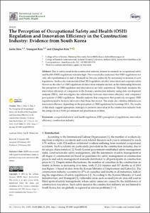 The Perception of Occupational Safety and Health (OSH) Regulation and Innovation Efficiency in the Construction Industry: Evidence from South Korea