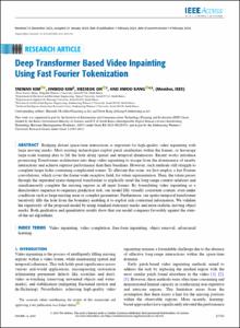 Deep Transformer Based Video Inpainting Using Fast Fourier Tokenization